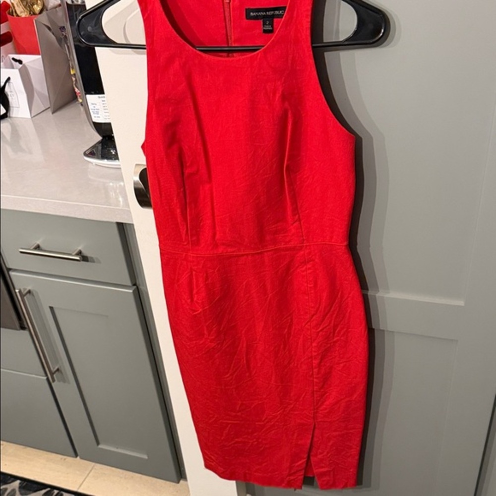 Banana Republic Vibrant Red Mini Dress
